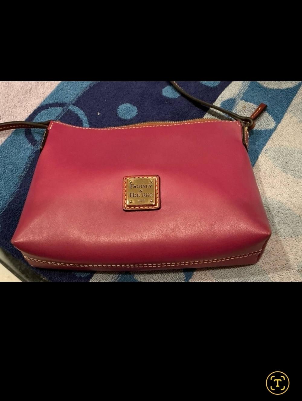 Dooney & Bourke Fuchsia Leather Crossbody